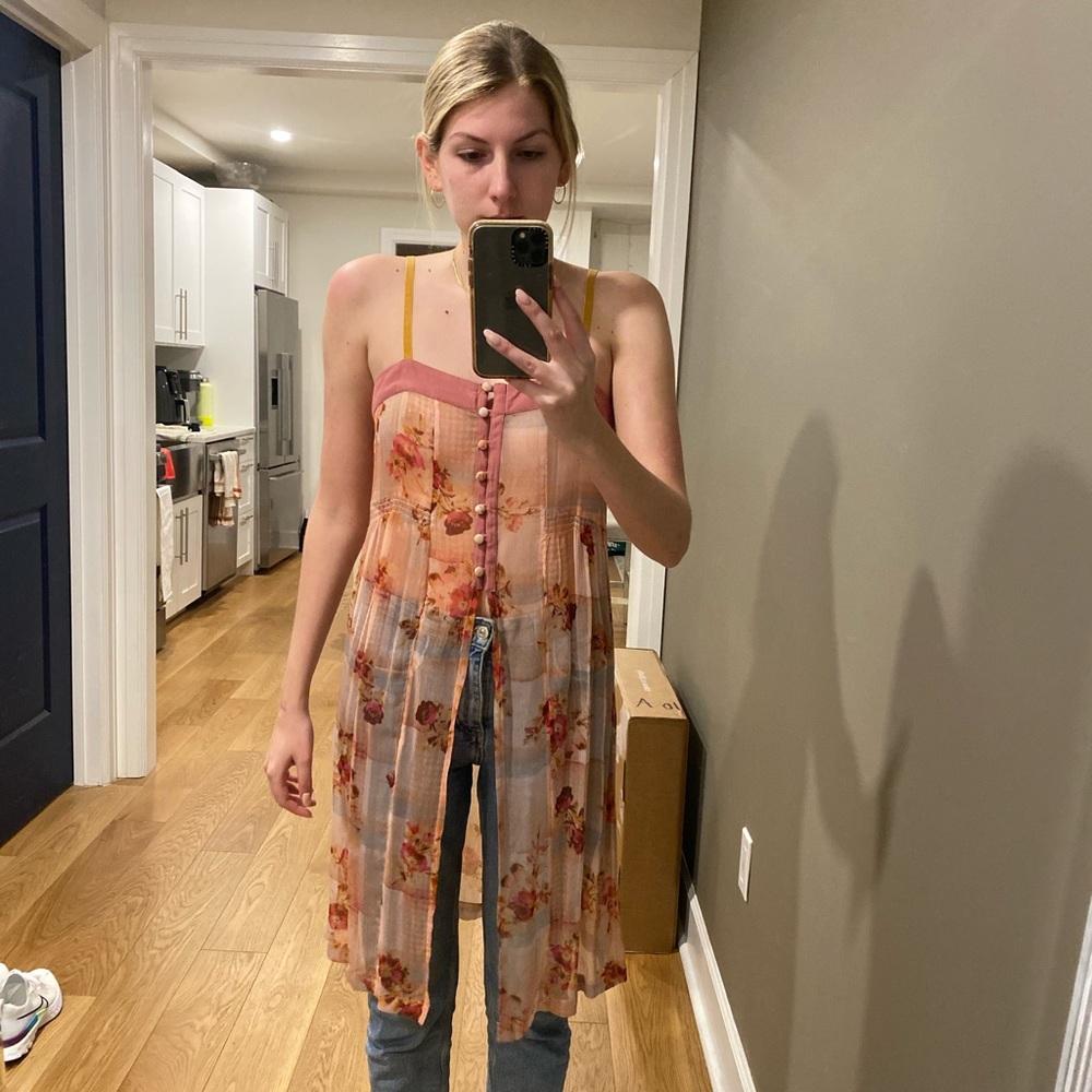Anthropologie Floral Tunic
